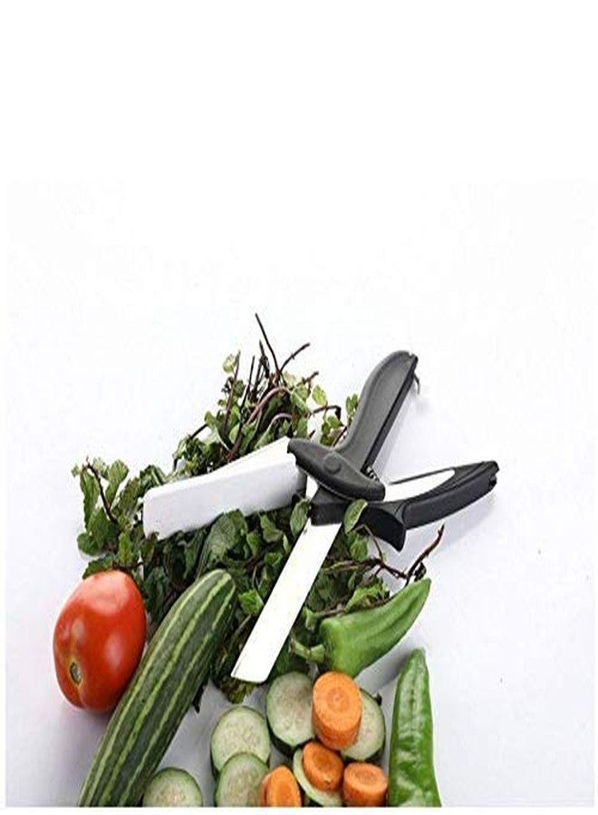 Big Saving hr mart Clever Cutter Stainless Steel 2-in-1 Vegetable and Fruit Chopper 2 in 1 Food Chopper/Slicer/Dicer Vegetable and Fruit Cutter Kitchen, Multicolou - Image 3